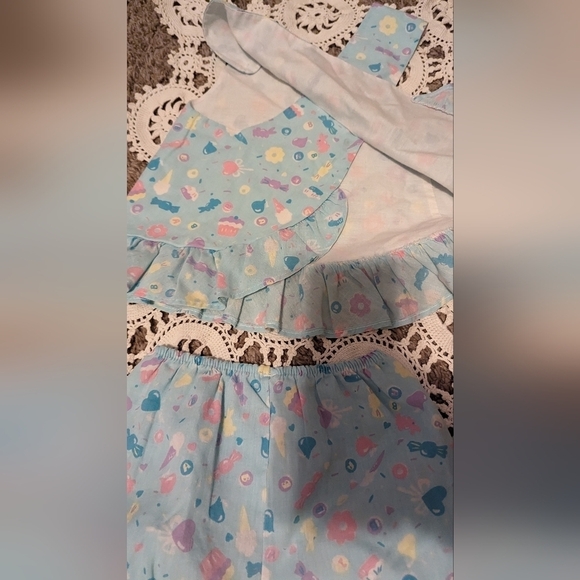 Royal Heir Vintage Two Piece Baby Girls 24m Summer Outfit OOAK - Picture 6 of 6